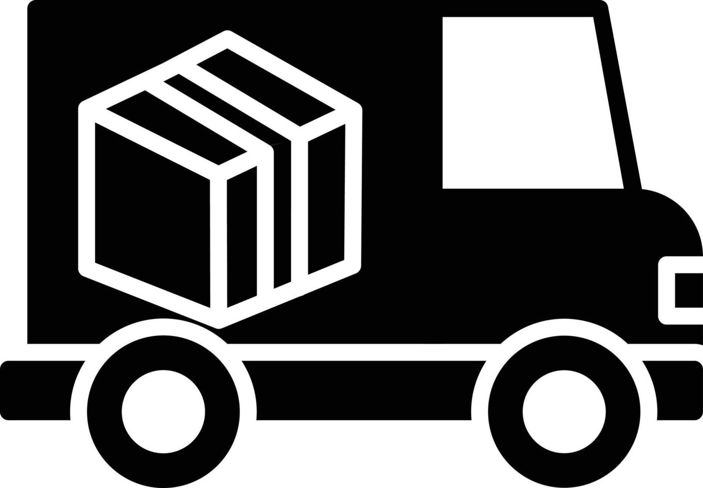 ícone de glifo de van de transporte vetor