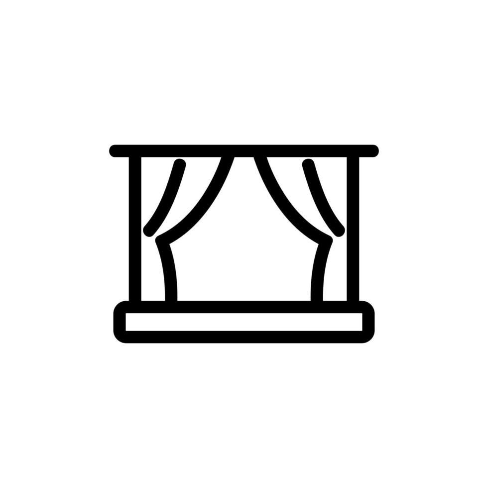 vetor de ícone de cena. ilustração de símbolo de contorno isolado