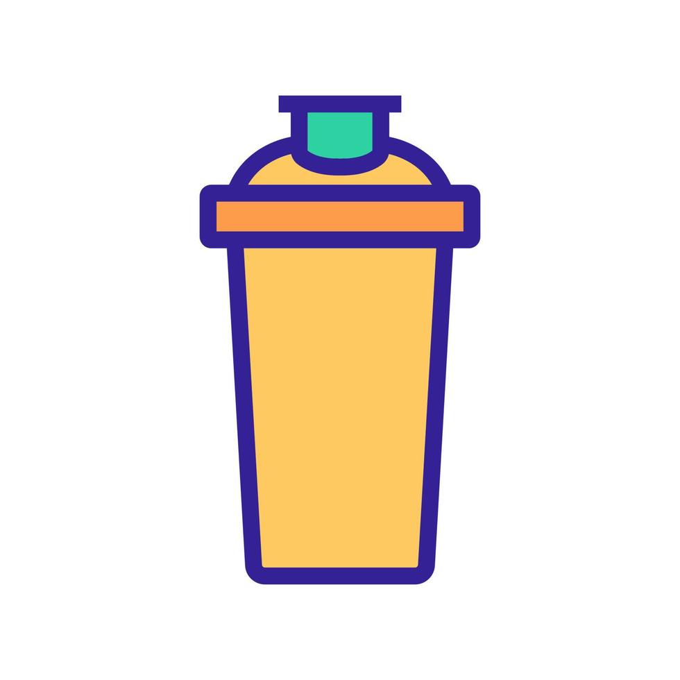 shaker para ilustração de contorno de ícone de shakes de proteína vetor