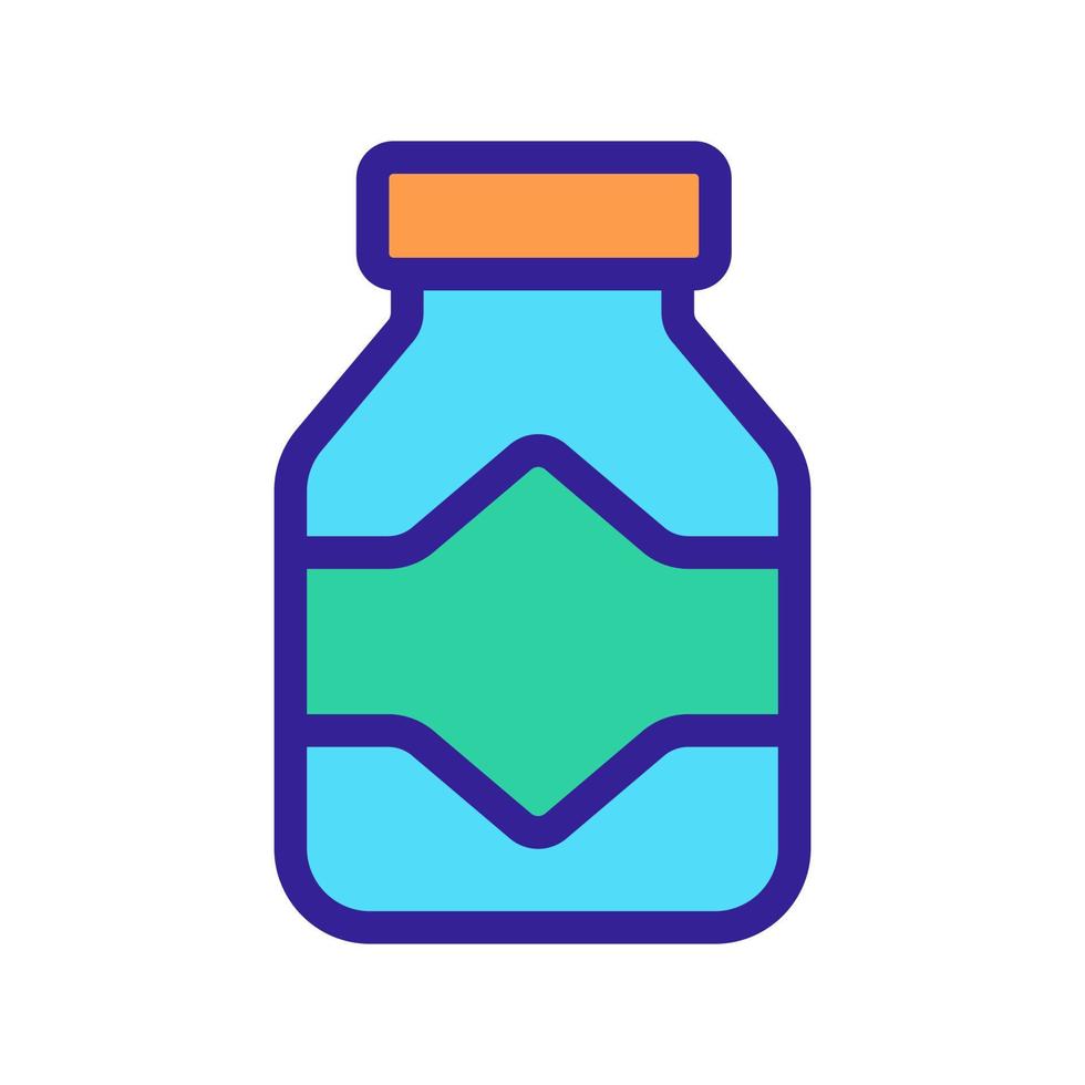 garrafa com vetor de ícone de comprimidos. ilustração de símbolo de contorno isolado
