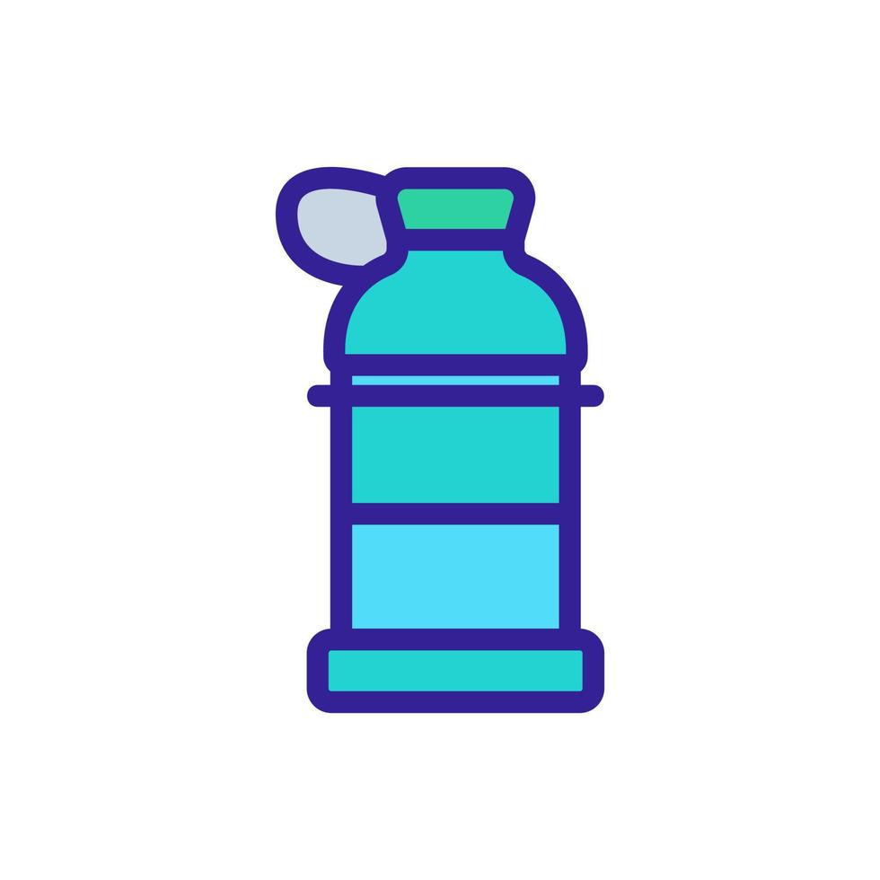 garrafa shaker com ilustração de contorno de vetor de ícone de tampa articulada