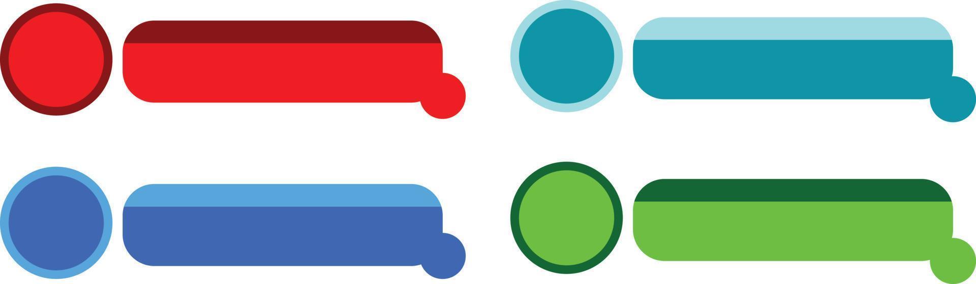 conjunto de botões web de vetor livre colorido