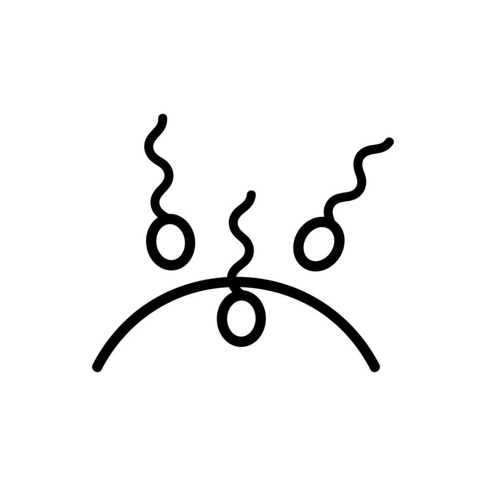 vetor de ícone de inseminação artificial. ilustração de símbolo de contorno isolado