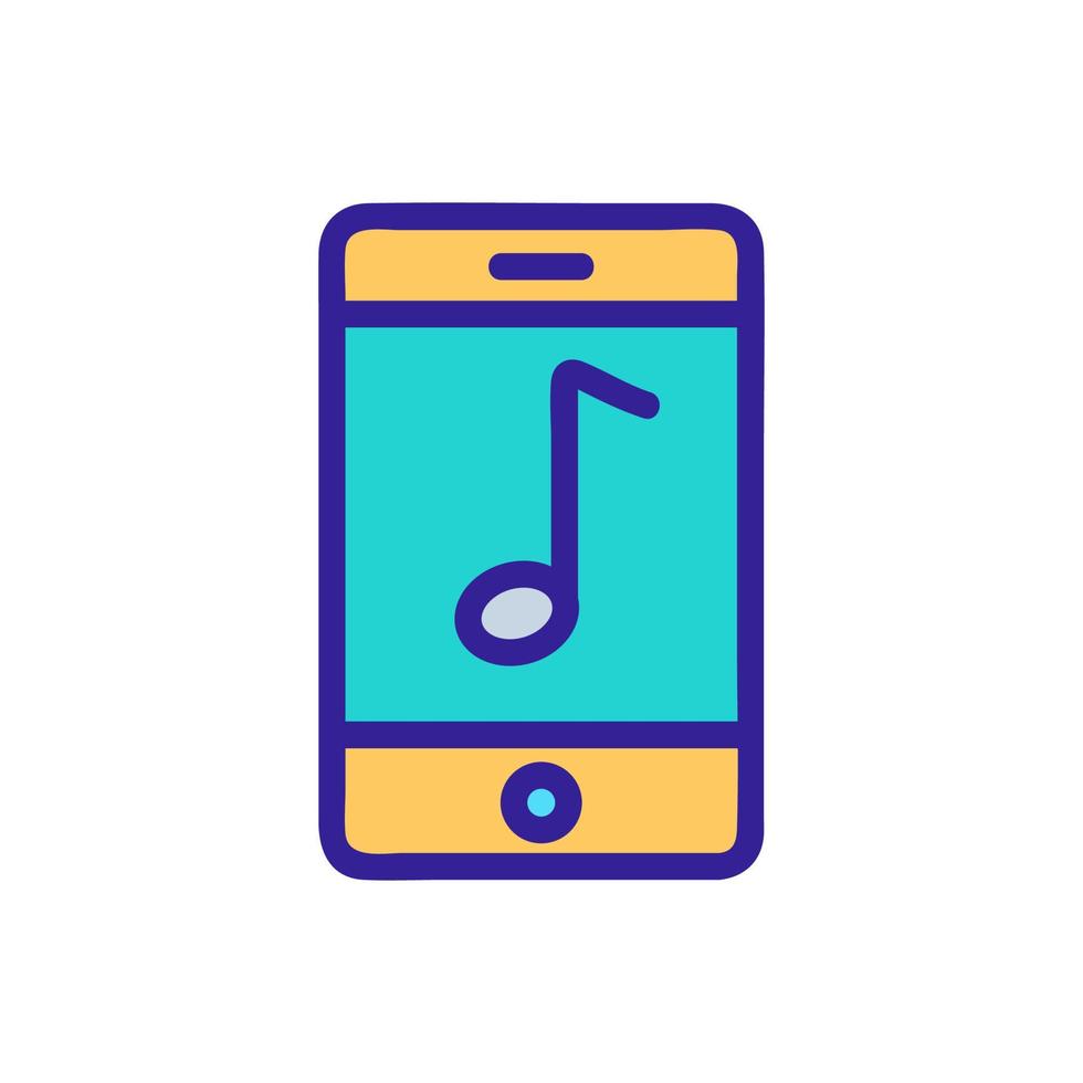 app para vetor de ícone de música. ilustração de símbolo de contorno isolado