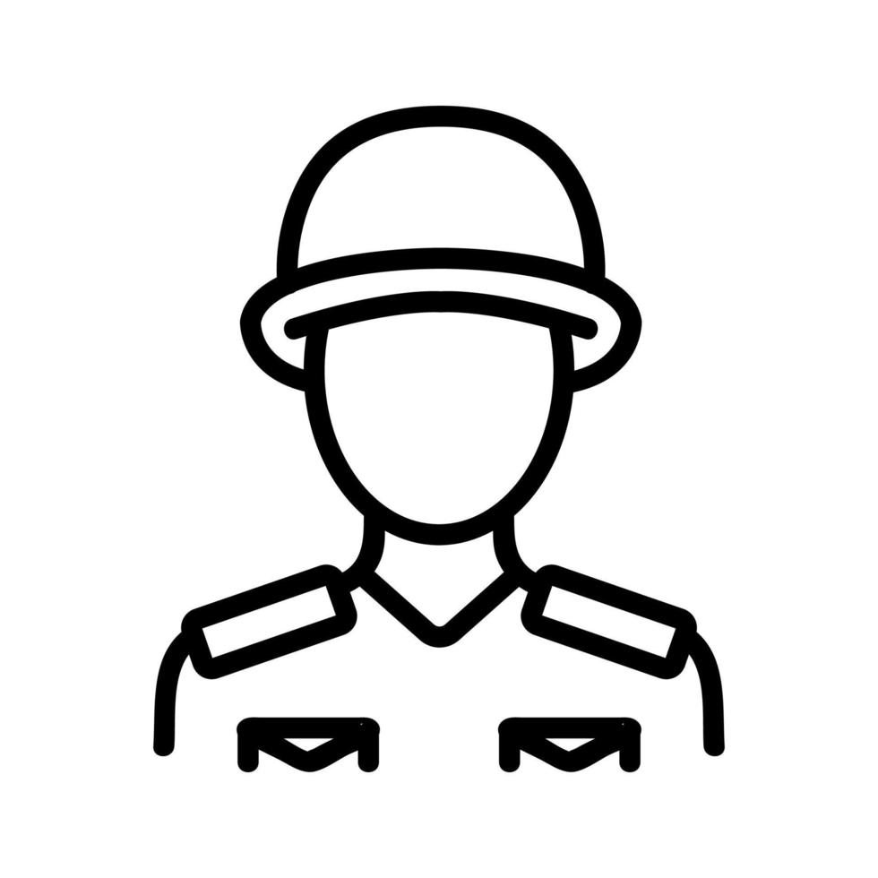 vetor de ícone de polícia. ilustração de símbolo de contorno isolado