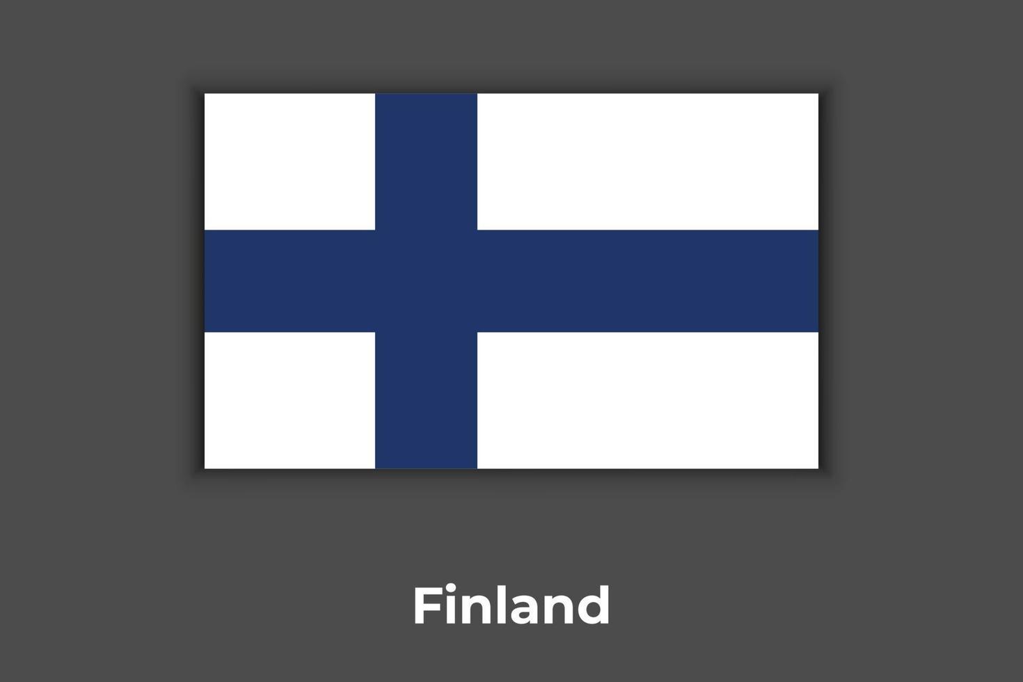 bandeira finlandesa, cores oficiais e proporção corretamente. bandeira nacional da Finlândia. ilustração vetorial plana. vetor
