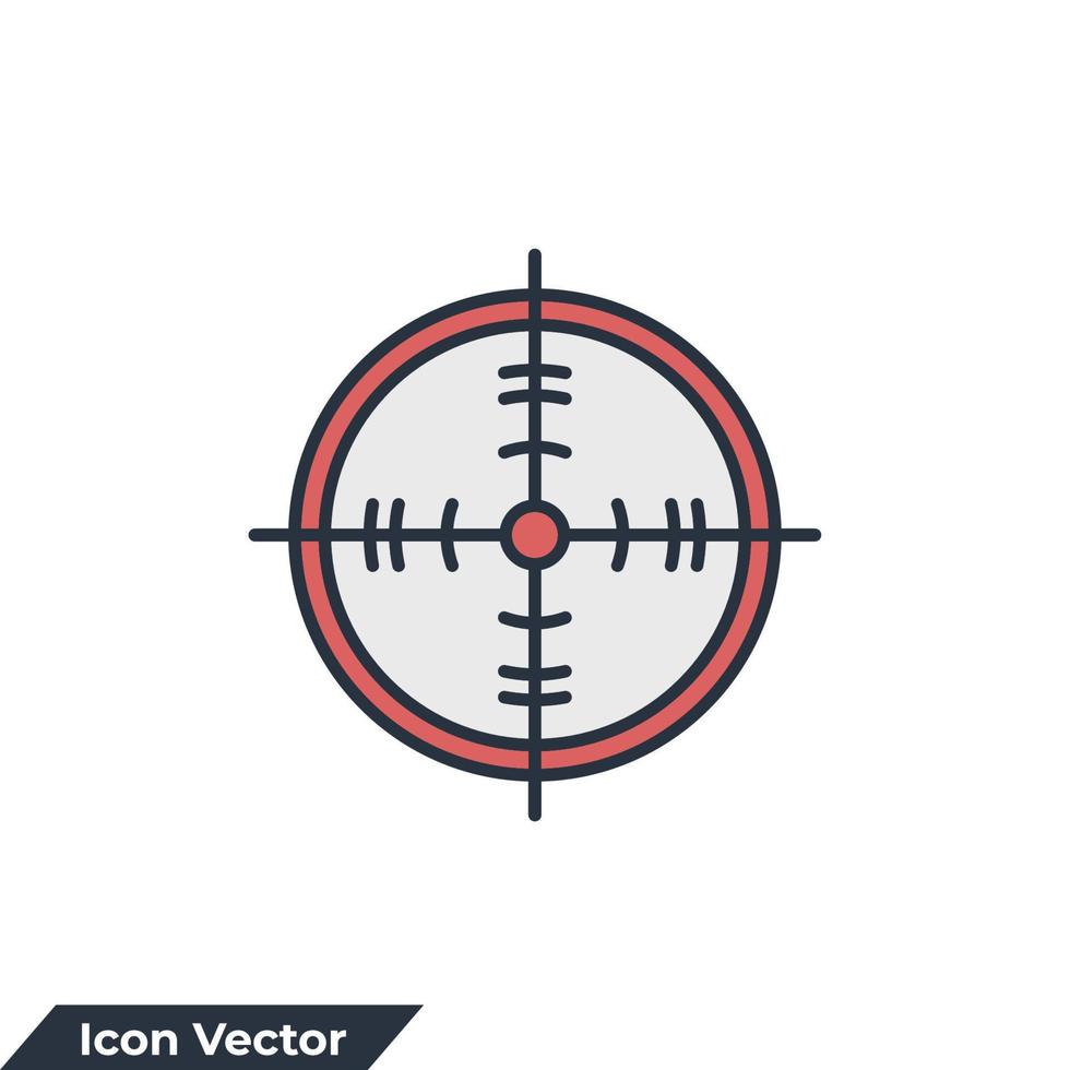 ilustração em vetor alvo ícone logotipo. modelo de símbolo de objetivo para coleção de design gráfico e web