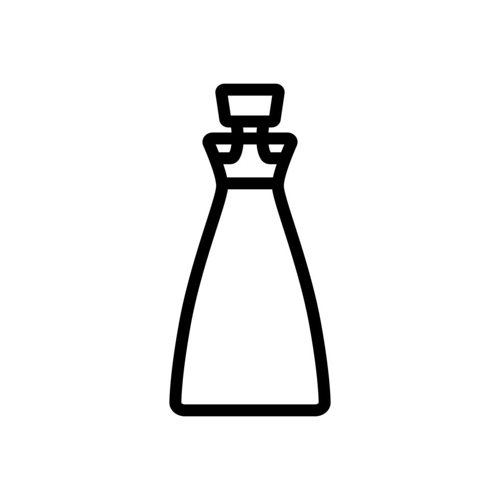 garrafa arrolhada de ilustração de contorno de vetor de ícone de óleo