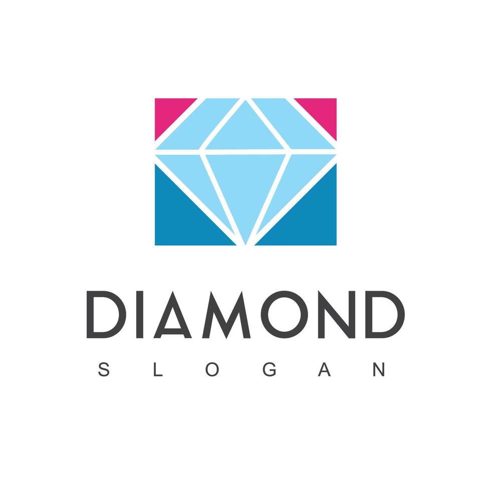 modelo de design de logotipo de diamante, ícone de joias vetor