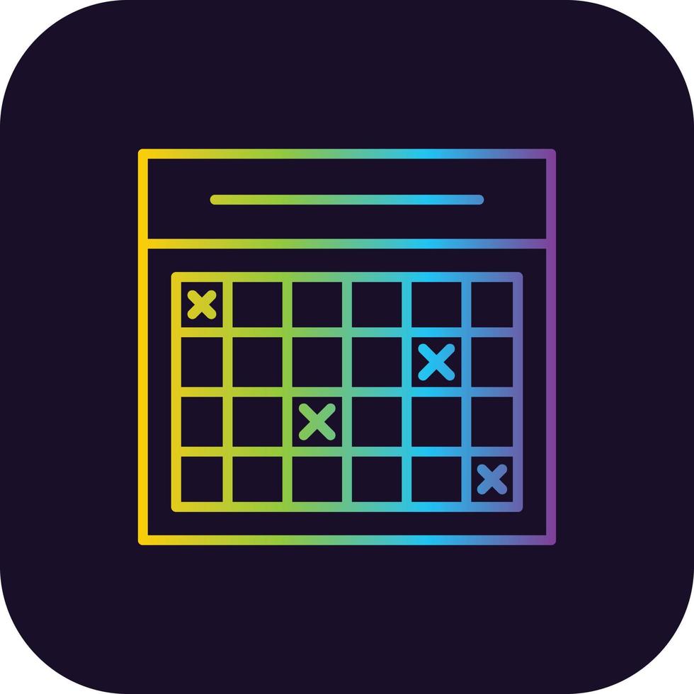 ícone de gradiente de bingo vetor