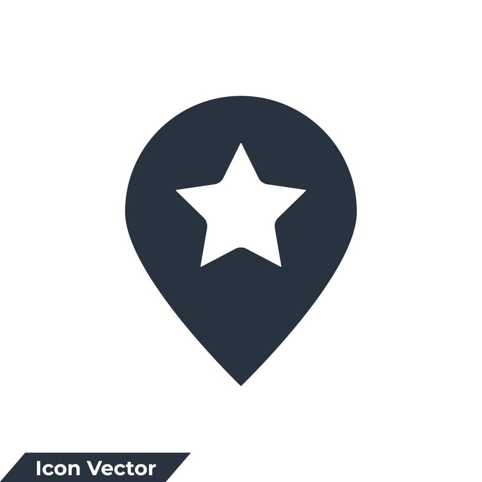 pin ponto ícone logotipo ilustração vetorial. modelo de símbolo de localização para coleção de design gráfico e web vetor