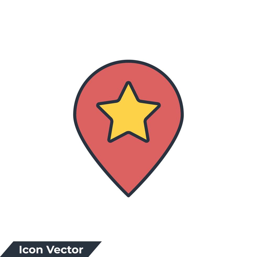 pin ponto ícone logotipo ilustração vetorial. modelo de símbolo de localização para coleção de design gráfico e web vetor