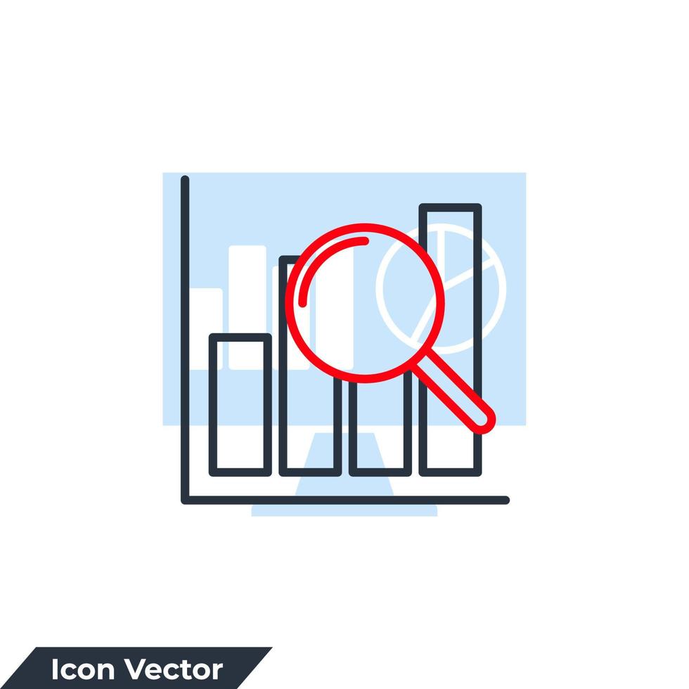 ilustração em vetor logo analytics ícone. modelo de símbolo de análise de dados para coleção de design gráfico e web