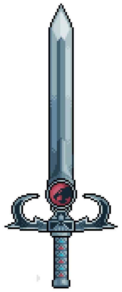 ícone vetorial de espada de pixel art thundercats para jogo de 8 bits em fundo branco vetor
