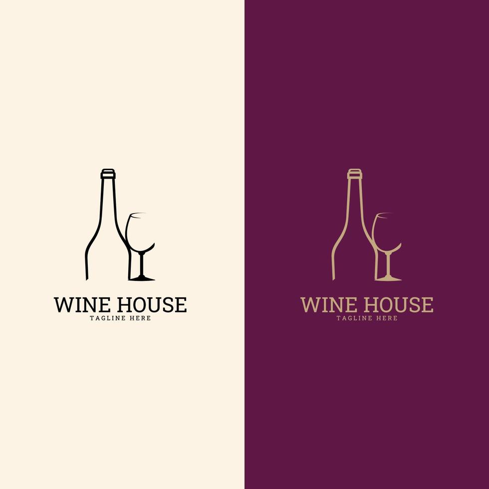 modelo de design de logotipo de vinho. ícone de vetor para o menu do restaurante.