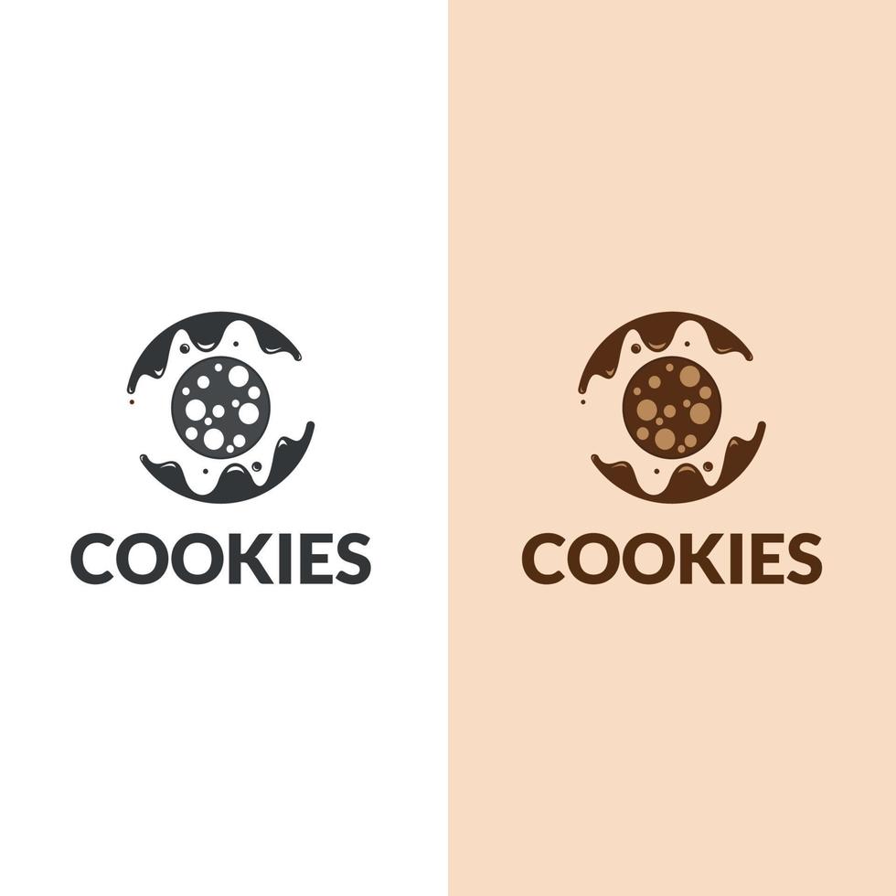 inspiração de design de logotipo de biscoito. conjunto de vetor de modelo de design de conceito de logotipo de biscoito, logotipo de marca de comida retrô