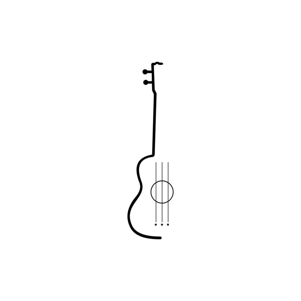 logotipo da loja de guitarra de vetor. design de emblema em fundo branco. vetor