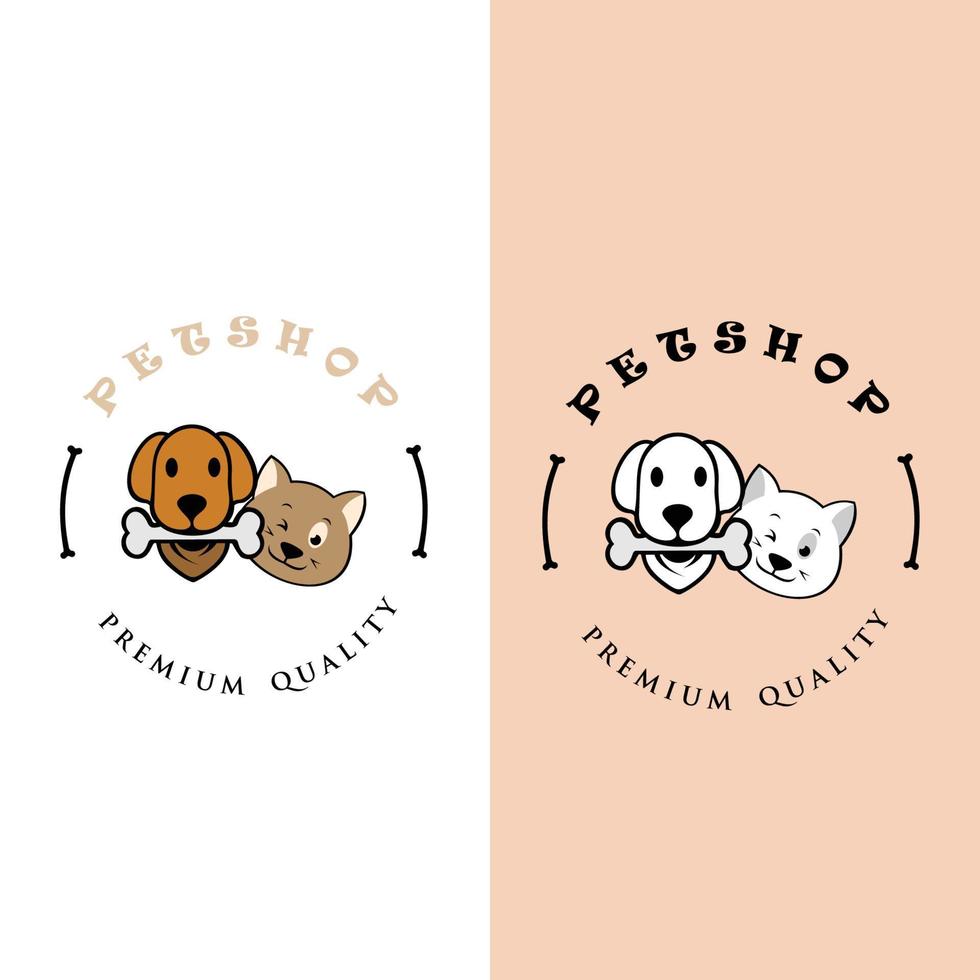 logotipo do petshop. pode usar clínicas de animais, petshop e veterinário. vetor