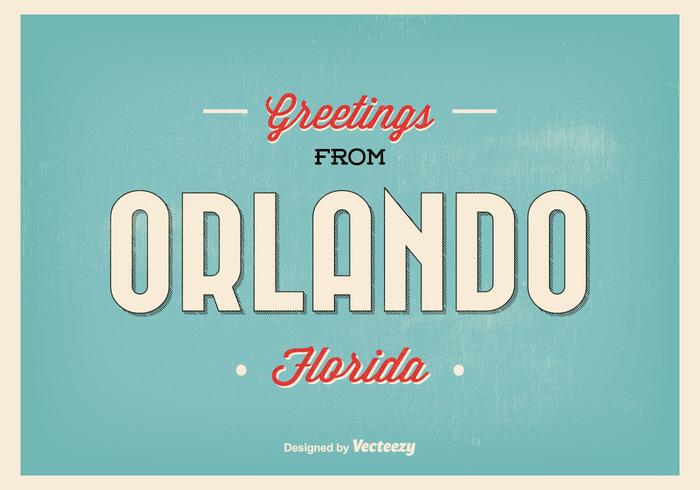 Orlando florida greeting illustration vetor