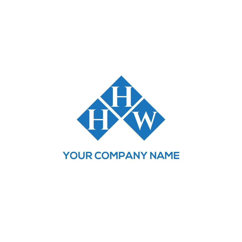 design de logotipo de letra hhw em fundo branco. hhw conceito de logotipo de letra de iniciais criativas. hhw design de letras. vetor