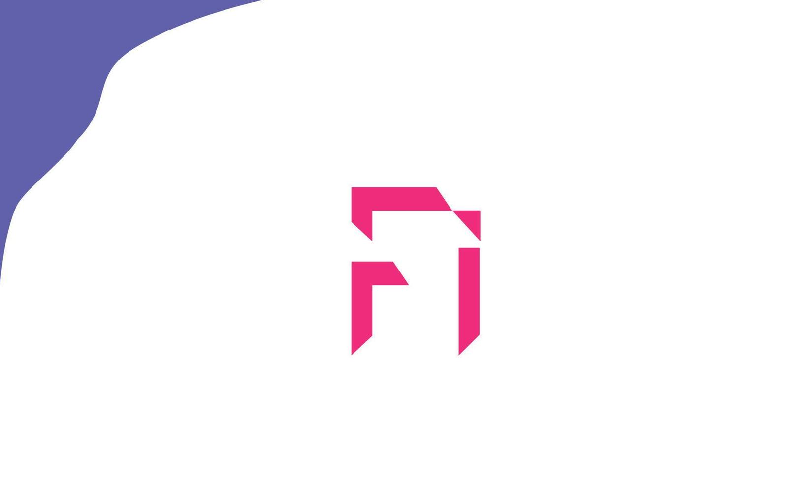 letras do alfabeto iniciais monograma logotipo fi, se, f e i vetor