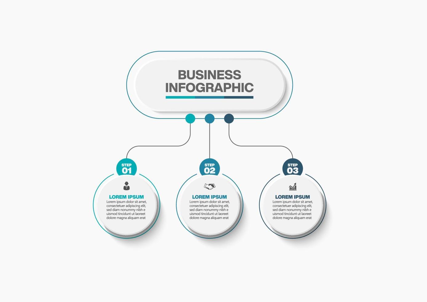 apresentação modelo de infográfico de negócios vetor