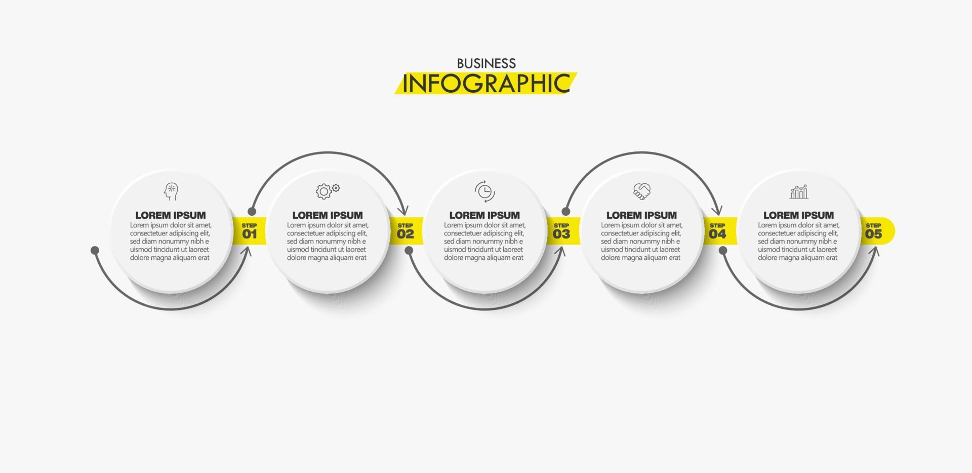 apresentação modelo de infográfico de negócios vetor