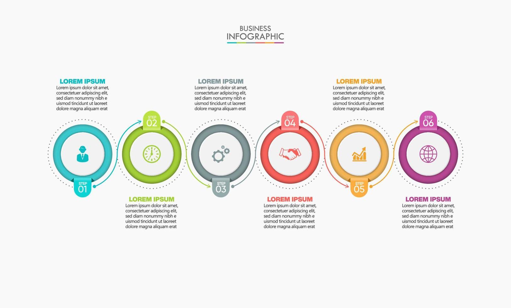 apresentação modelo de infográfico de negócios vetor