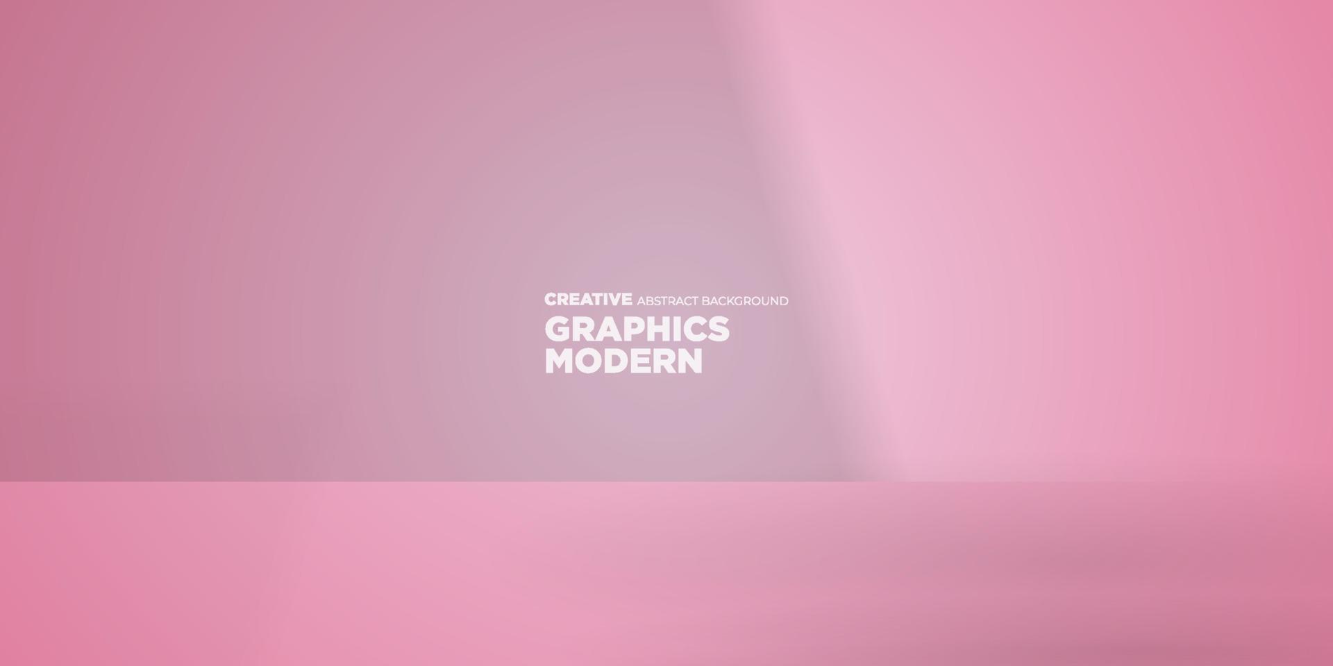 sala de mesa de estúdio rosa vazia e fundo claro. sobreposição de sombra .exibição do produto com espaço de cópia para exibição do design de conteúdo.banner para anunciar o produto no site.eps10 vector