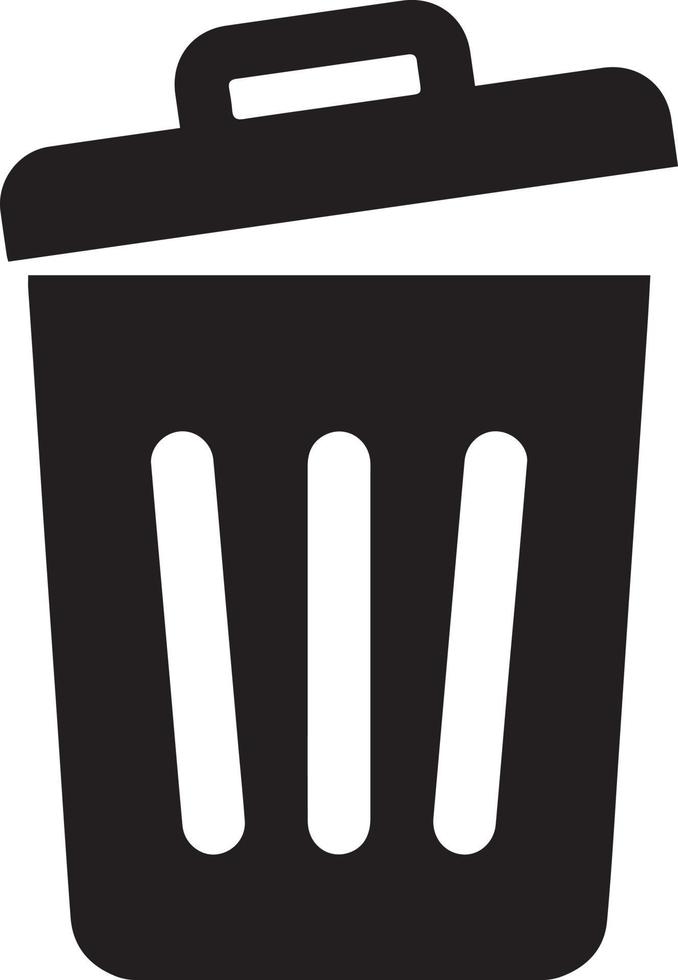 ícone de sinal de caixote de lixo. reciclar o conjunto de ícones. design de ícone de lata de lixo vetor