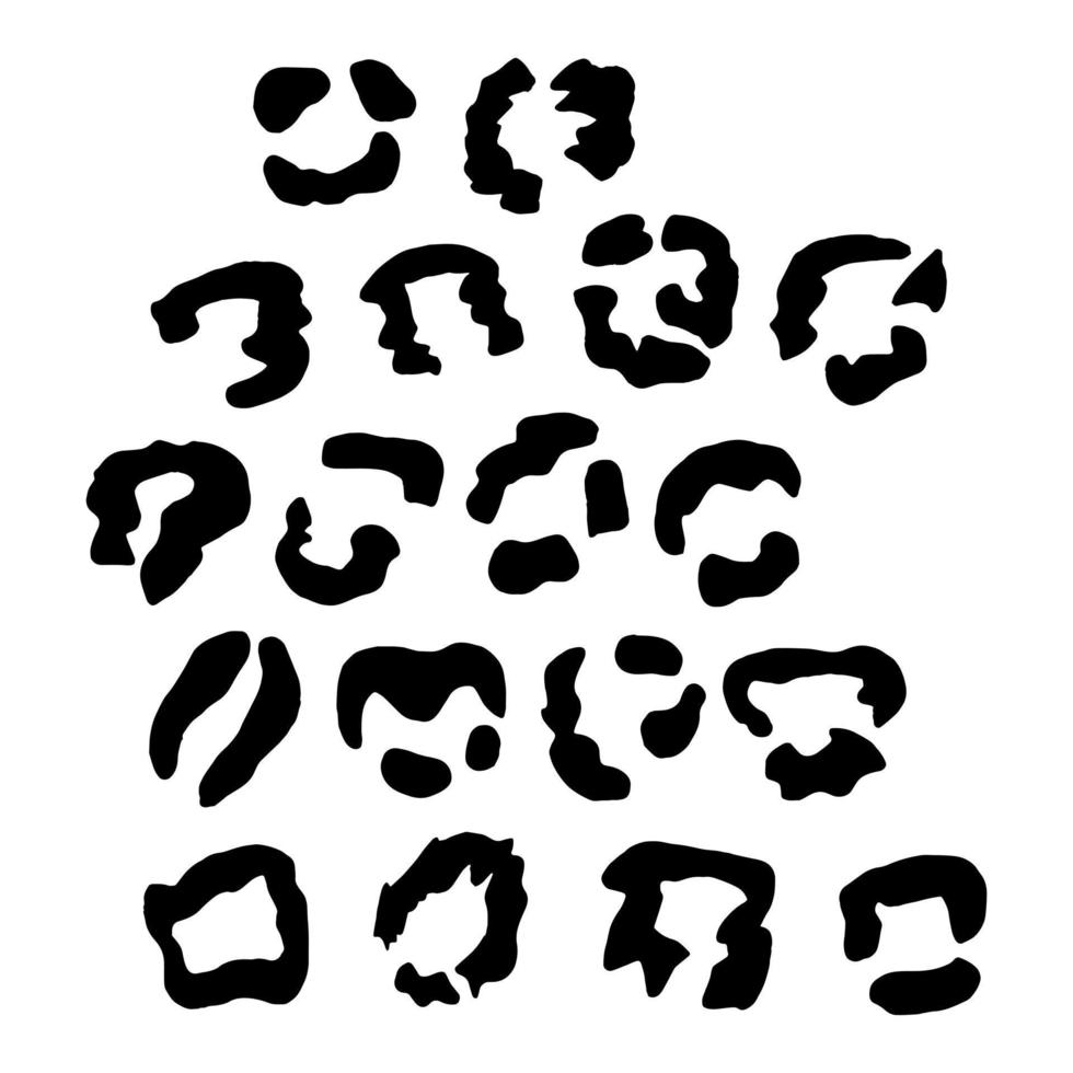 ilustração em vetor de padrão de leopardo em fundo branco.