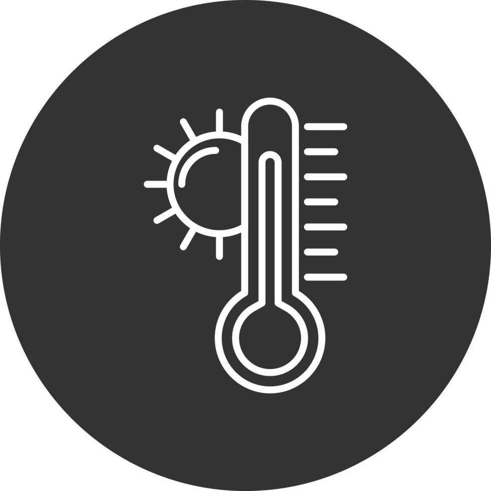 ícone invertido de linha de altas temperaturas vetor