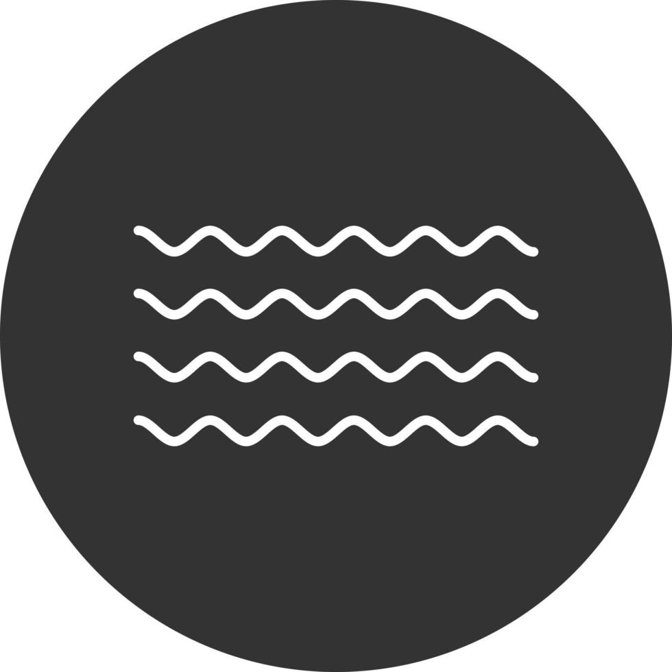 ícone invertido da linha de água do mar vetor