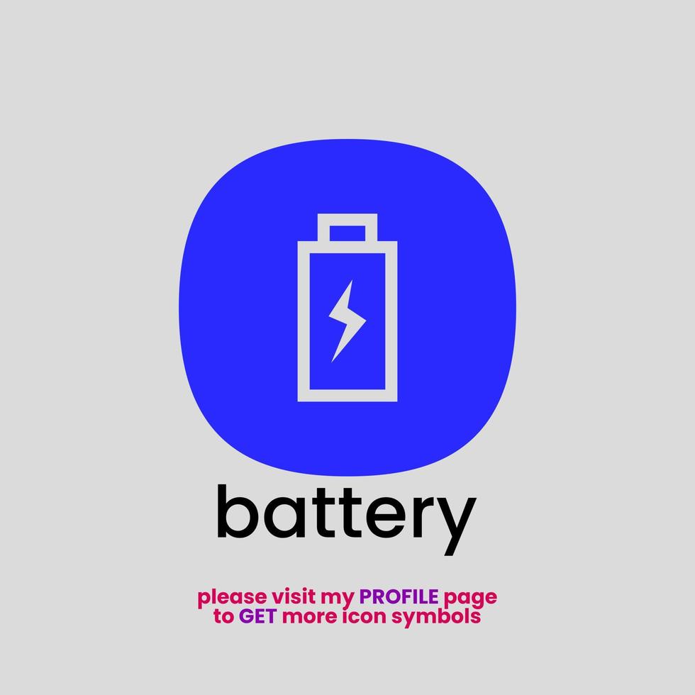 melhor símbolo de bateria para ícone do aplicativo ou logotipo da empresa - estilo de corte versão 1 vetor