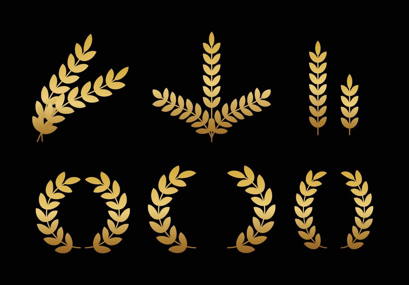 vetor de trigo definido para design de logotipo