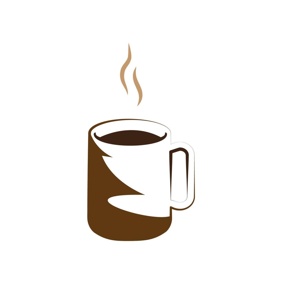 design de vetor de logotipo de xícara de café