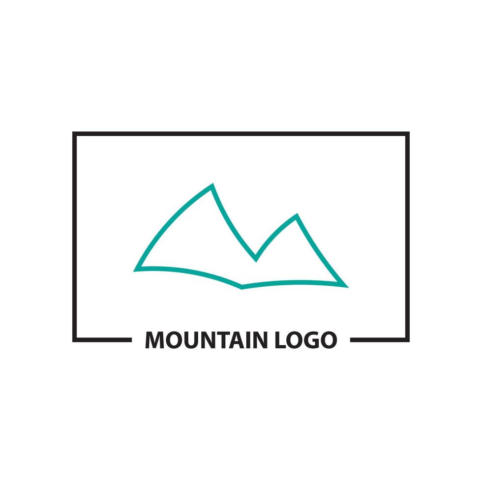 logotipo da montanha com a letra m vetor