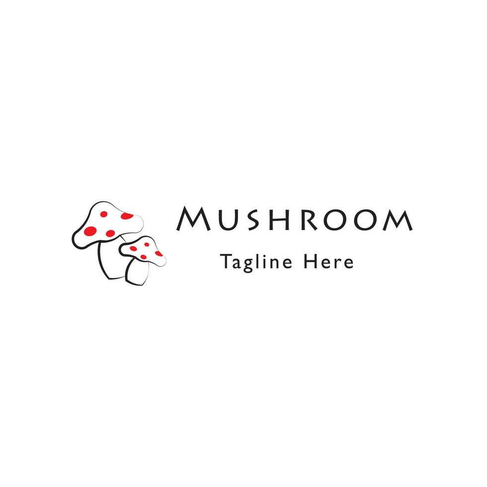 design de vetor de logotipo de cogumelo