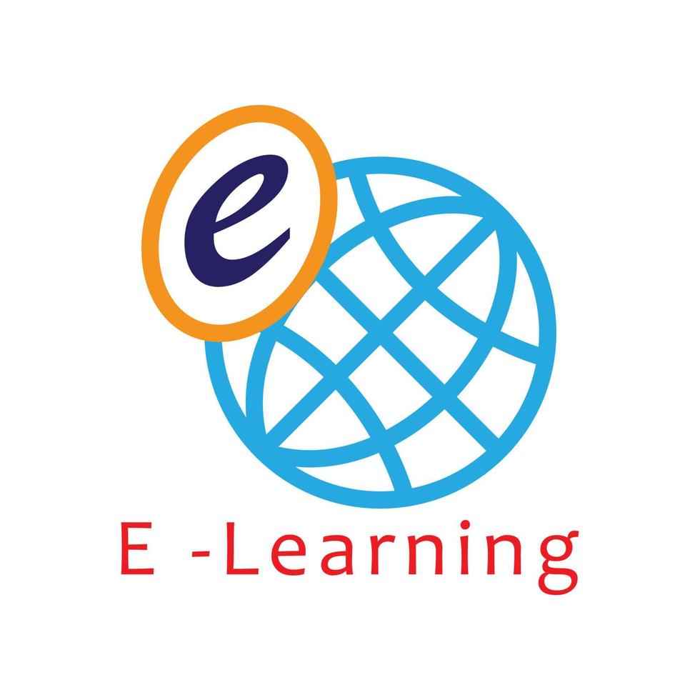 gráfico de ilustração vetorial do logotipo de e-learning vetor