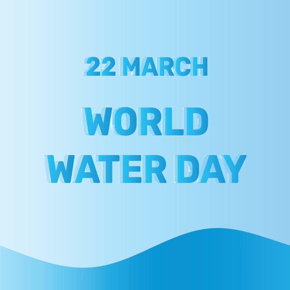 ilustração do dia mundial da água 22 de março vetor