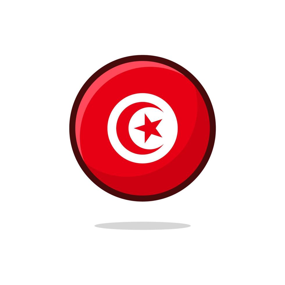 ícone de bandeira da tunísia vetor