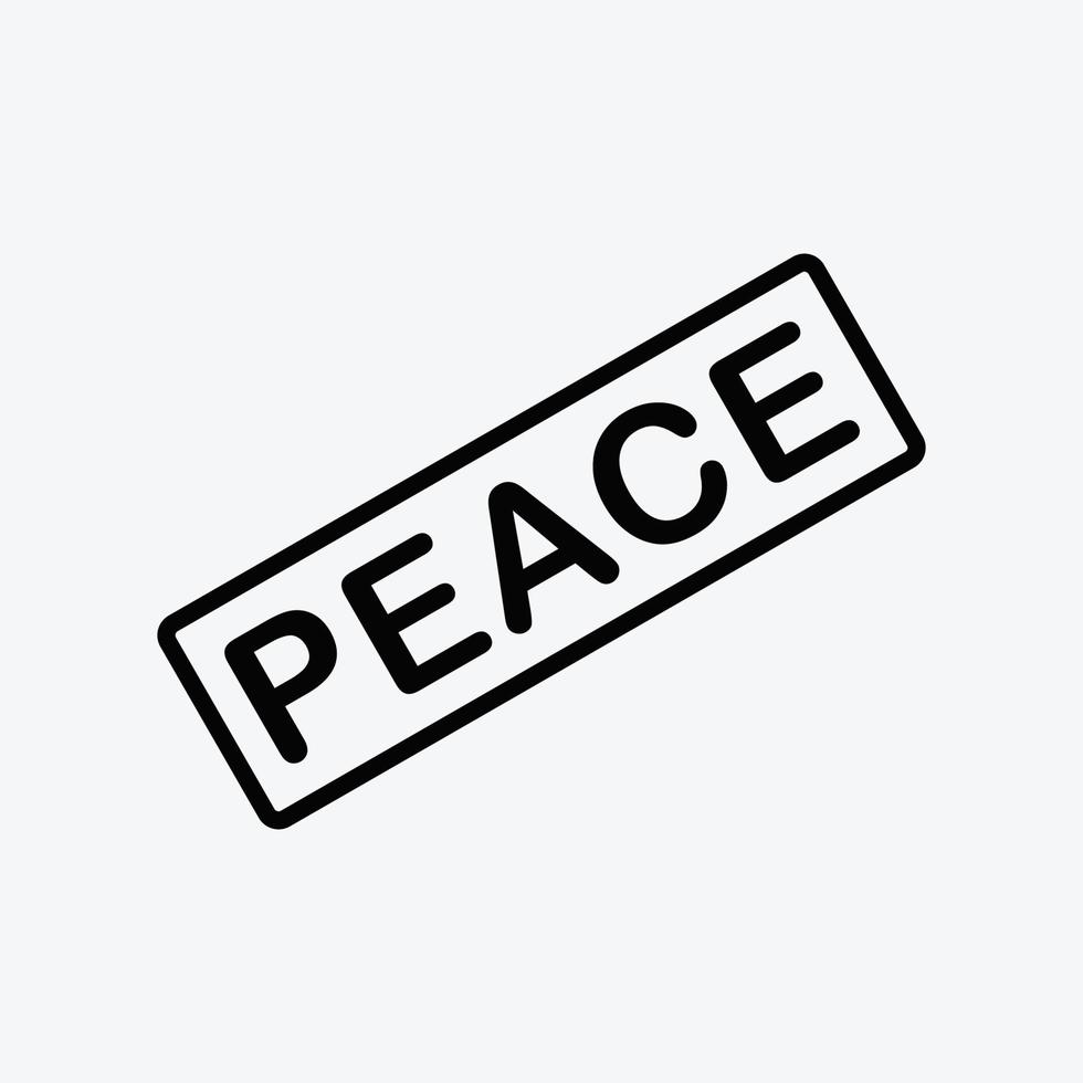 ilustração de estilo simples de ícone de paz vetor
