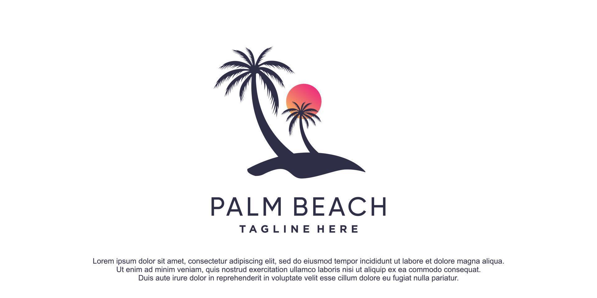 logotipo da palma com conceito moderno e exclusivo para vetor premium de negócios