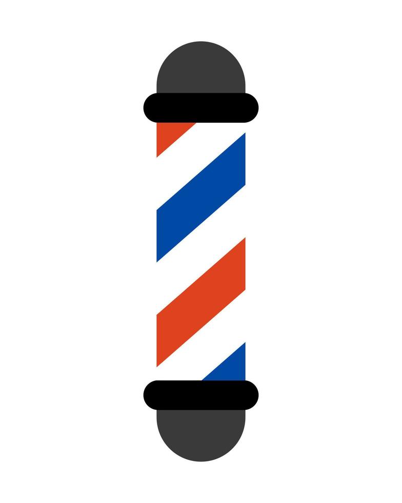 sinal de poste de barbeiro de estilo simples. ilustração vetorial de sinal de barbearia isolada vetor
