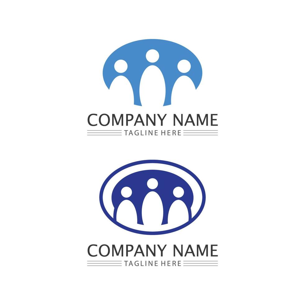 logotipo de pessoas, equipe, sucesso de pessoas, trabalho, grupo e comunidade, vetor de logotipo de empresa e empresa de grupo e cuidados de design, ícone de família logotipo de sucesso