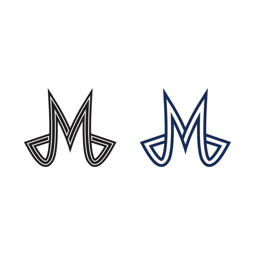 modelo de logotipo da letra m vetor