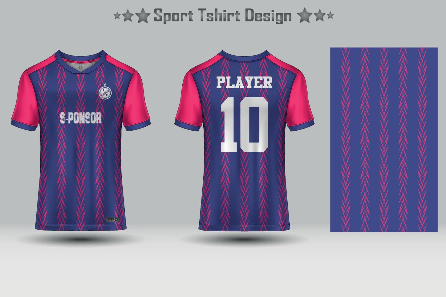 maquete de camisa de esporte de futebol design de t-shirt de padrão geométrico abstrato vetor