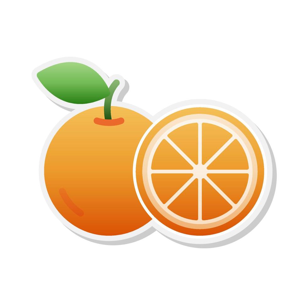 ícone de adesivo laranja, vetor, ilustração. vetor