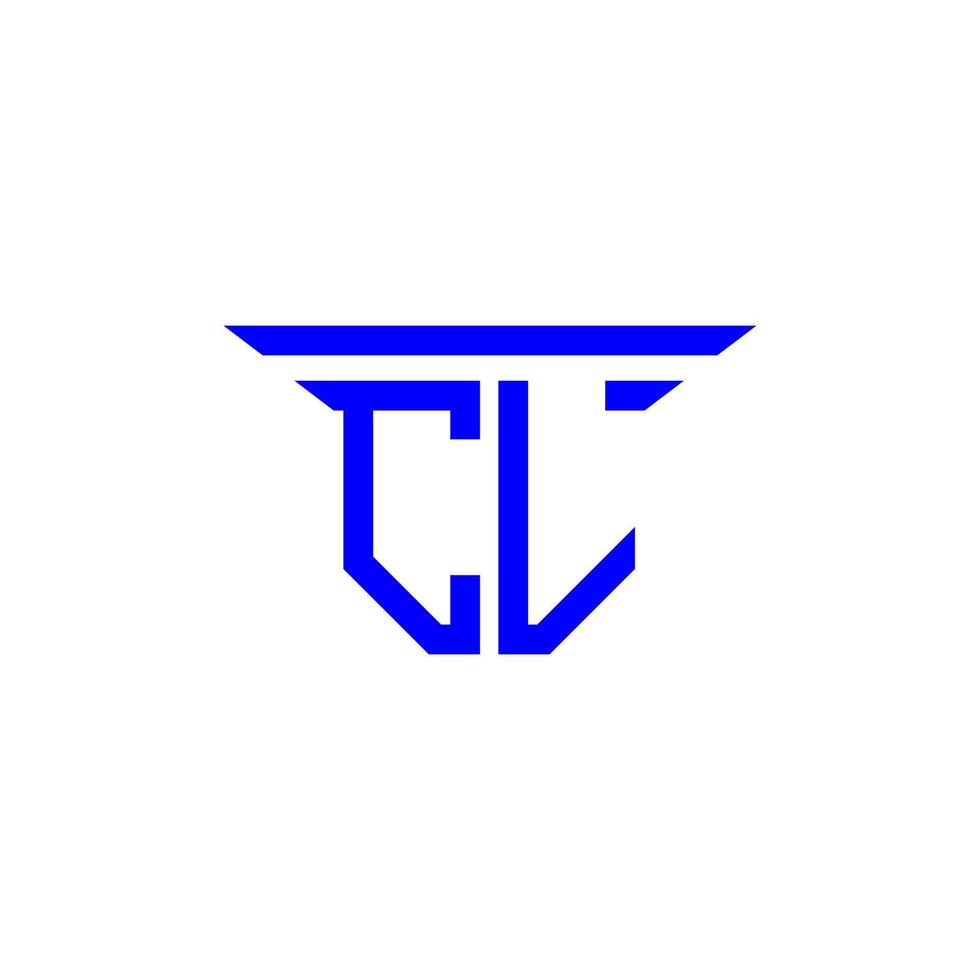 design criativo do logotipo da letra cl com gráfico vetorial vetor