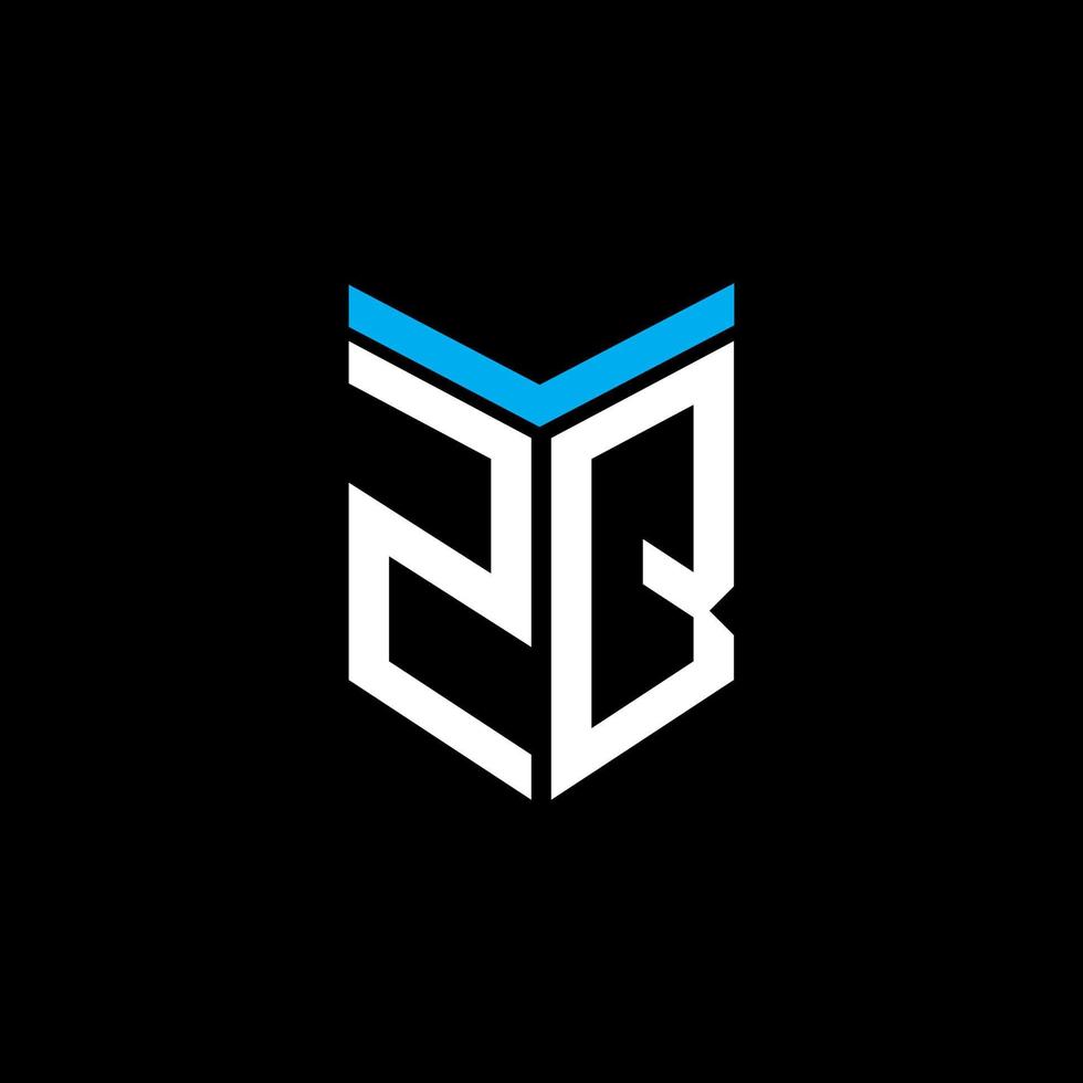 design criativo do logotipo da letra zq com gráfico vetorial vetor
